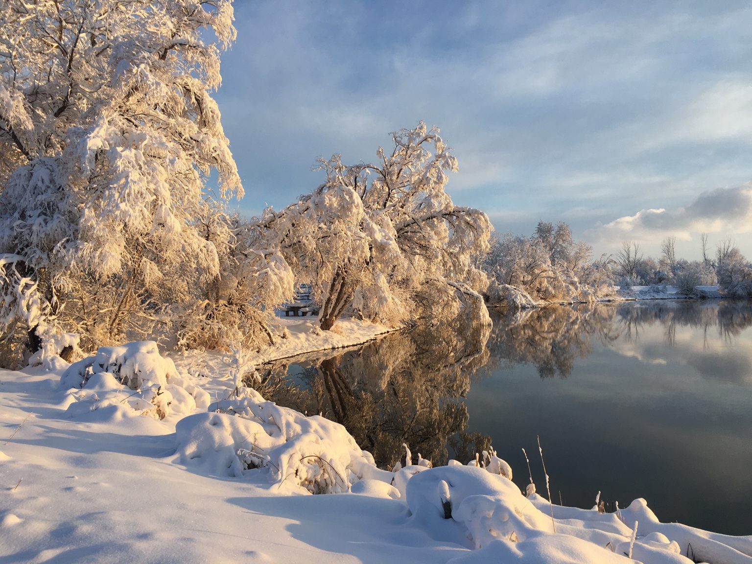 Spring Snows at Prospect Ponds by Chelle Costello The Aims Review